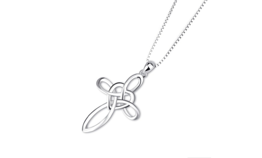 sterling silver cross heart necklace