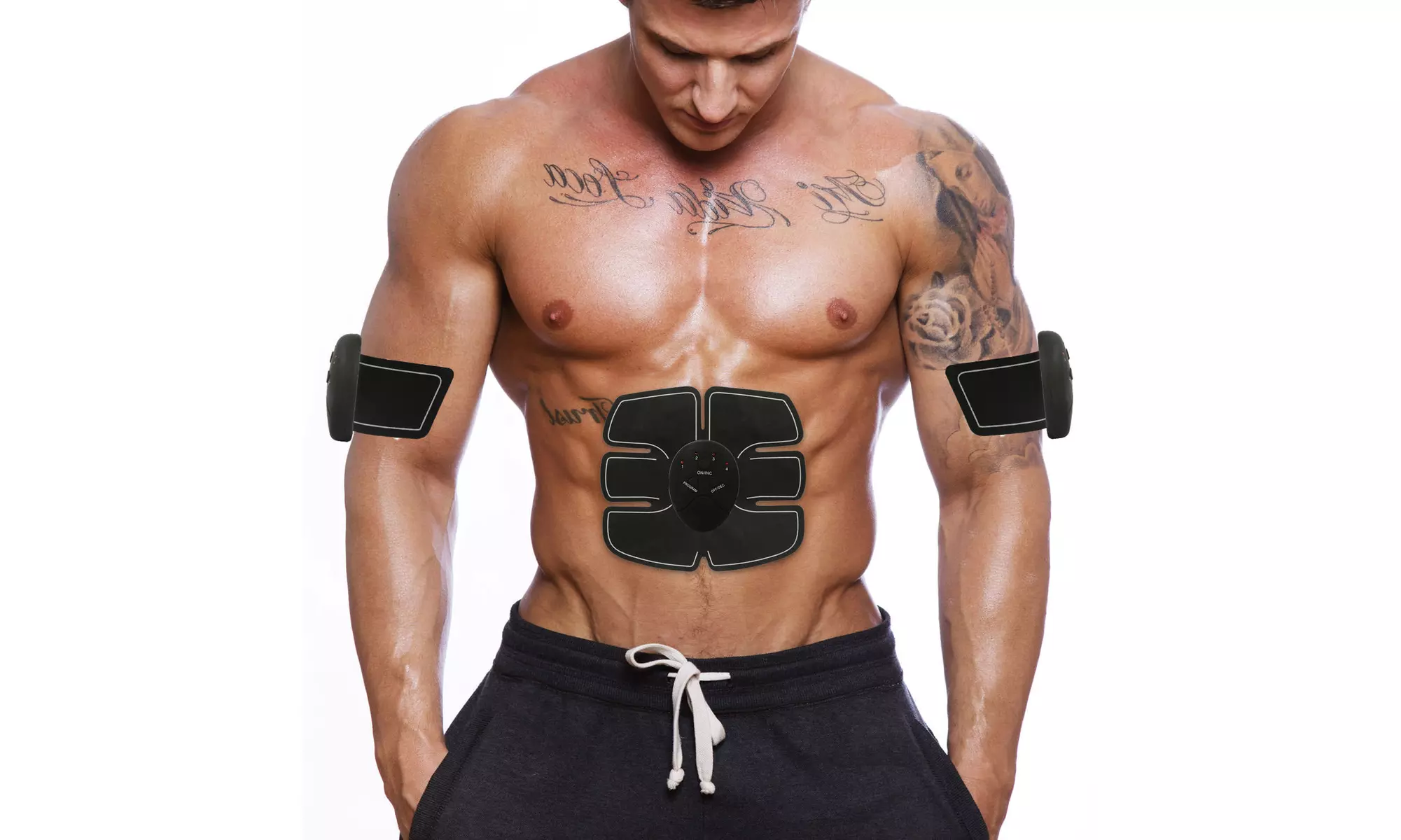 Electric Wireless Muscle Toner ABS Abdominal Exerciser EMS Fat Burner - Primary Image