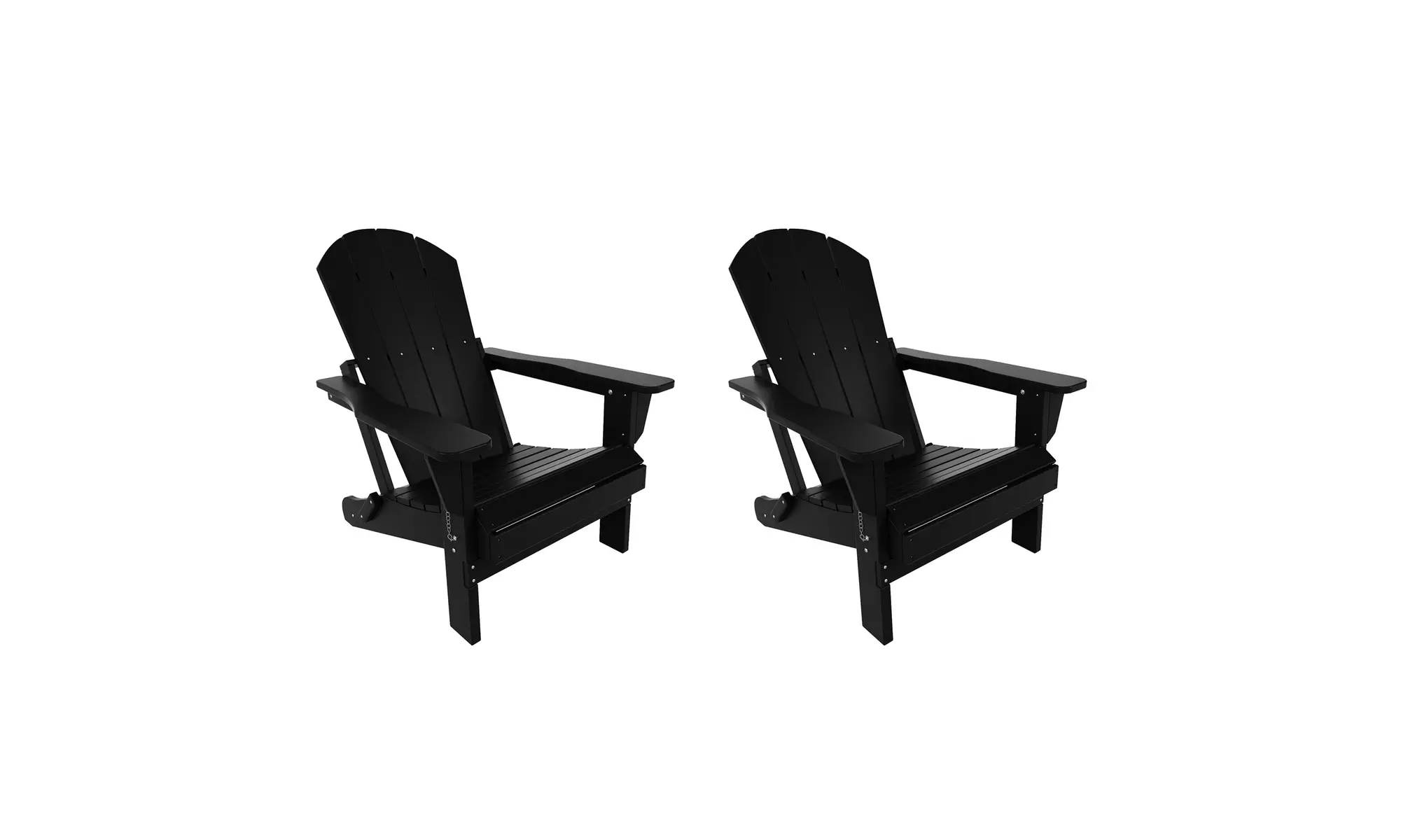 WestinTrends Malibu HDPE Outdoor Patio Folding Poly Adirondack Chair Set Of 2