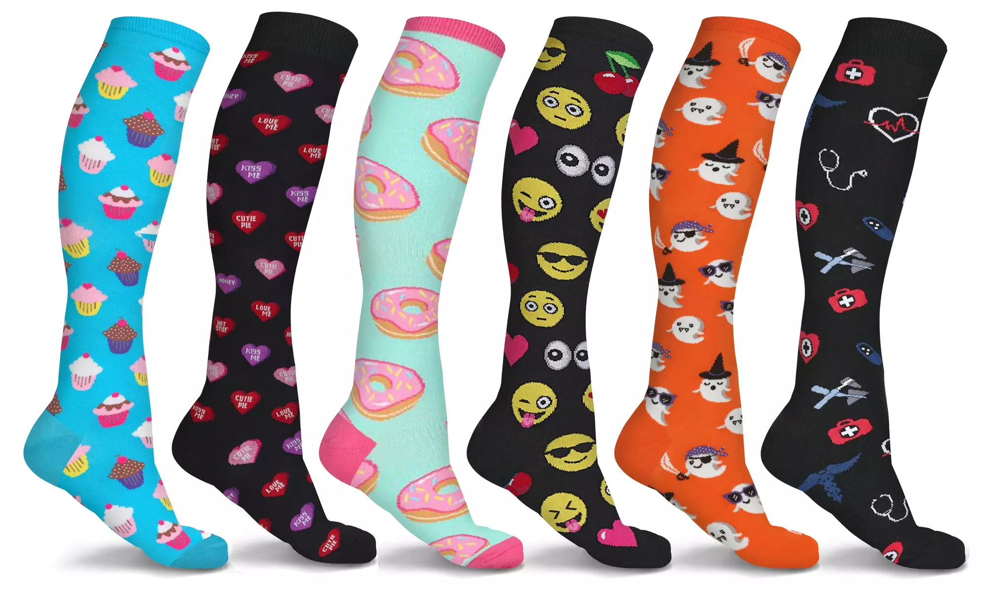 Fun and Expressive Compression Socks (3 Pairs)