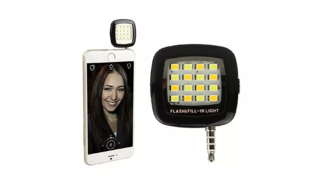 16-LED Selfie Photo Light Flash Smartphone Attachment - Second Medium