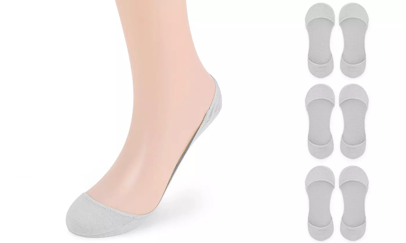 3 Pairs Ultra Low Cut Liner No Show Non Slip Invisible Socks for Flats Shoes