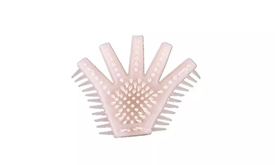 Silicone Stinged Spikes Crystal Massaging&flirting Glove - Second Medium