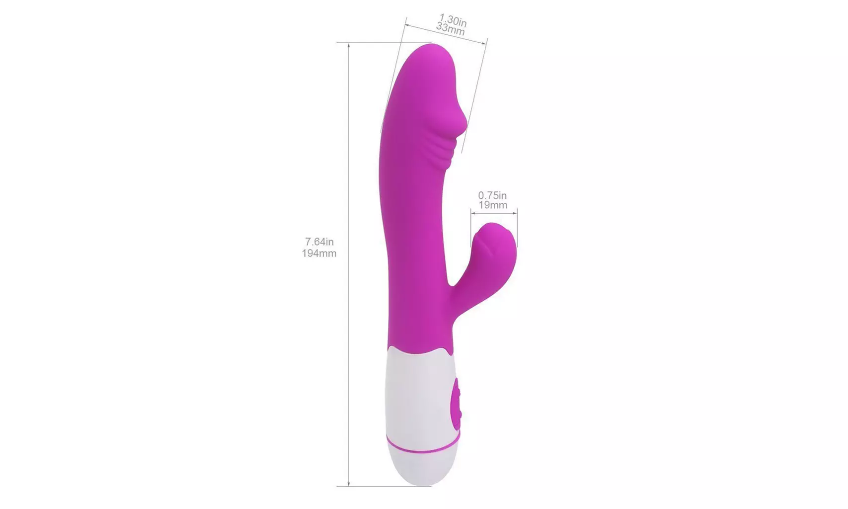 30 Speed Rotating & Vibrating Dildo Stick G-Spot Rabbit Vibrator