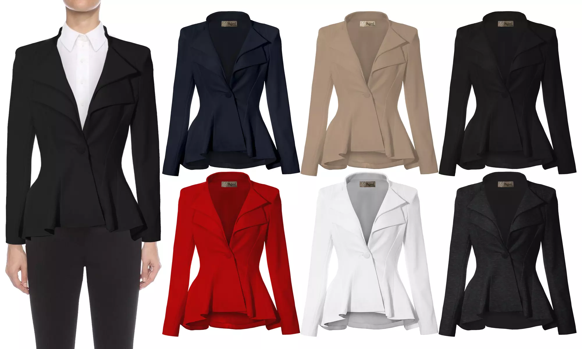 Women's Casual Double Notch Lapel Blazer Jacket - (Junior & Plus Size)  - Primary Image