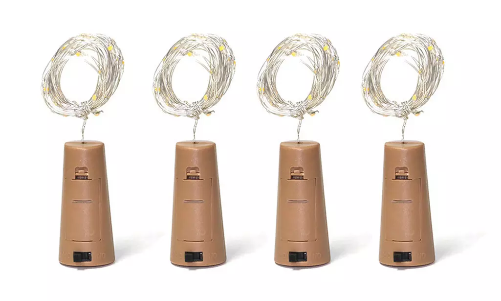 2M 20 LED Wine Bottle String Lights with Cork Built in Battery for Christmas - Primary Image