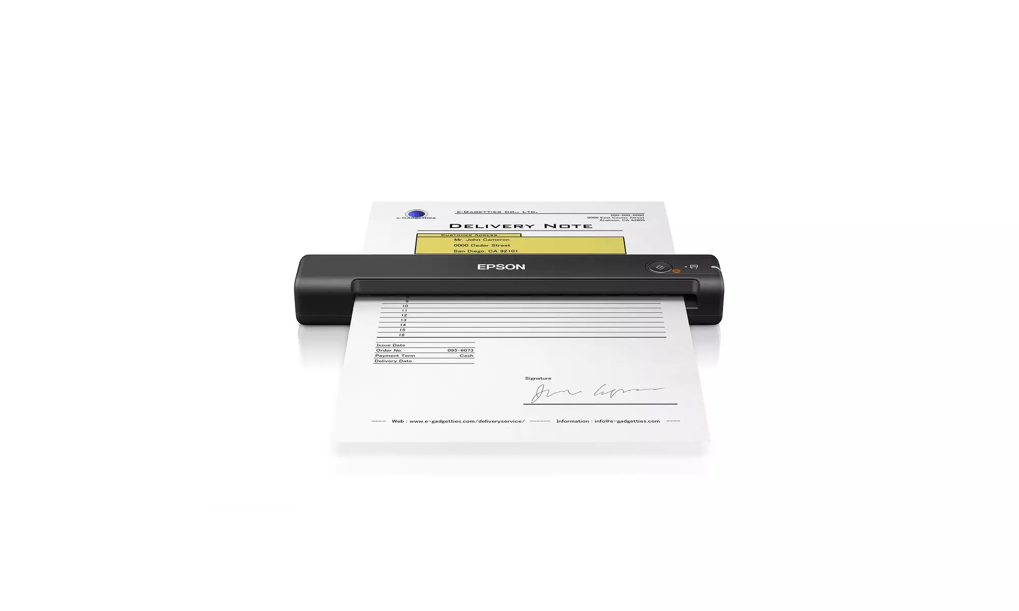 Epson WorkForce ES-50 Portable Document Scanner for PC and Mac (Black)- New - Primary Image