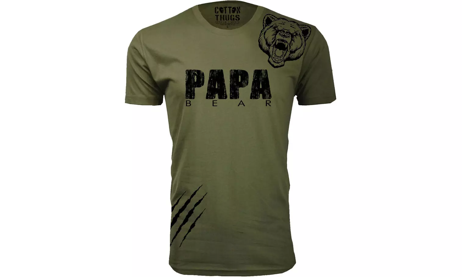 Men’s Papa Bear T-Shirt – Graphic Shoulder, Laid-Back Style