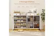 Costway 6-Tier Shoe Cabinet with Drawer 6 Removable Shelves Ventilation Openings - Second Medium
