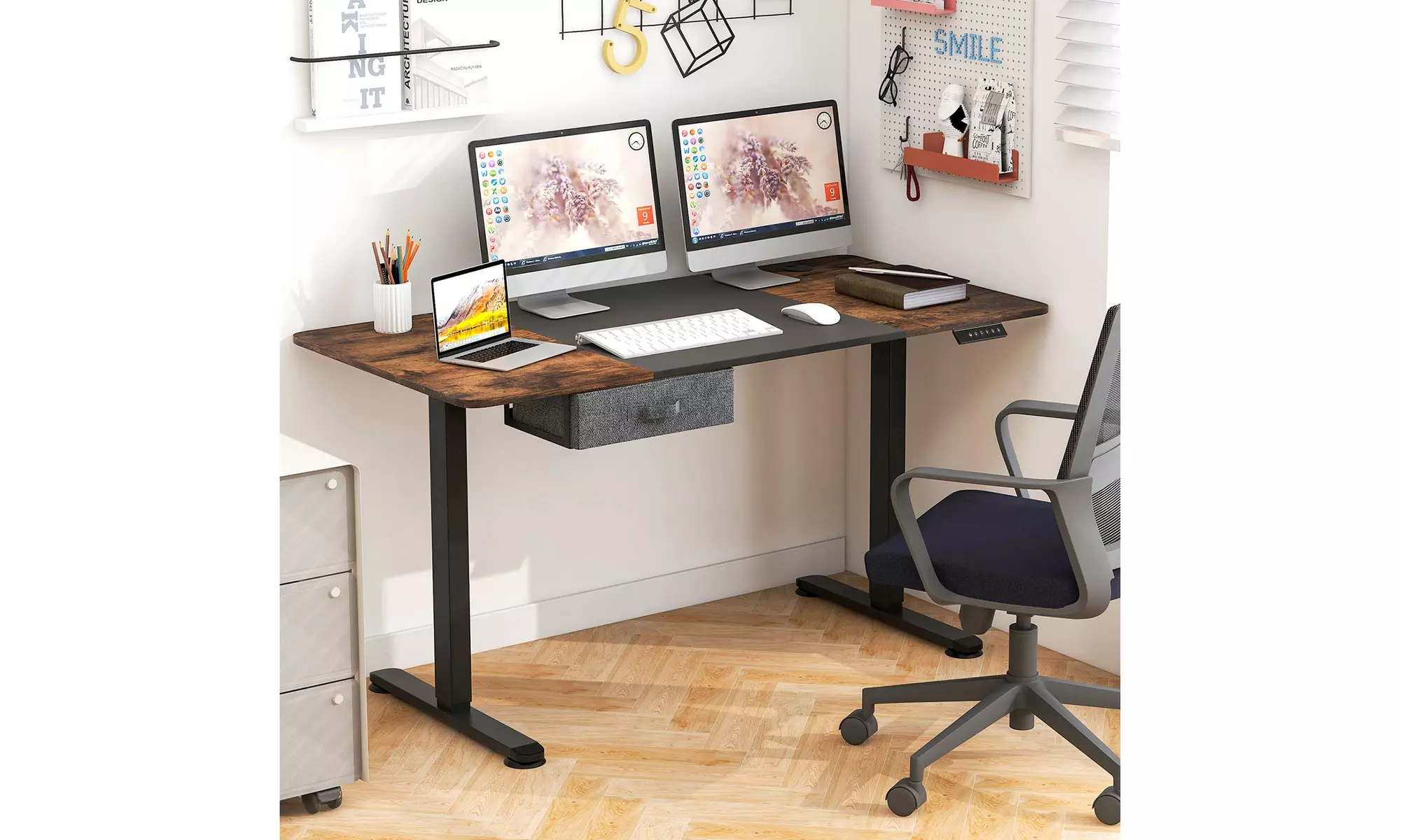 Costway Electric Adjustable Standing Desk 55" x 28" Height