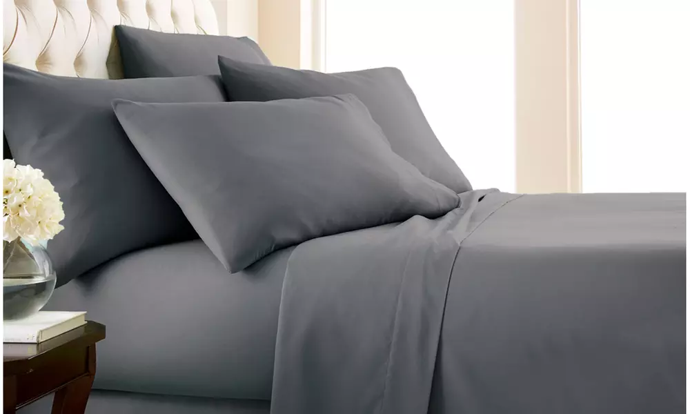 Double-Brushed Microfiber Sheet Set (4-, 6-, or 7-Piece) - Primary Image