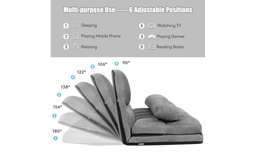 costway foldable floor sofa bed