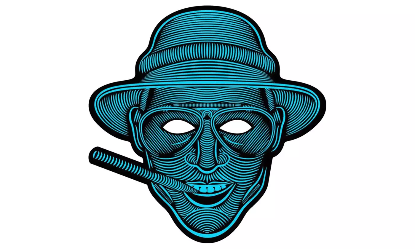 EL Cold Light  Sound Reactive 3D LED Mask Full Face Masquerade Masks - Primary Image