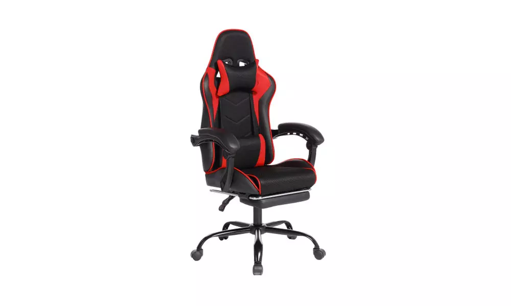 Heavy Duty High Back Gaming Chair with Footrest and Massage Function