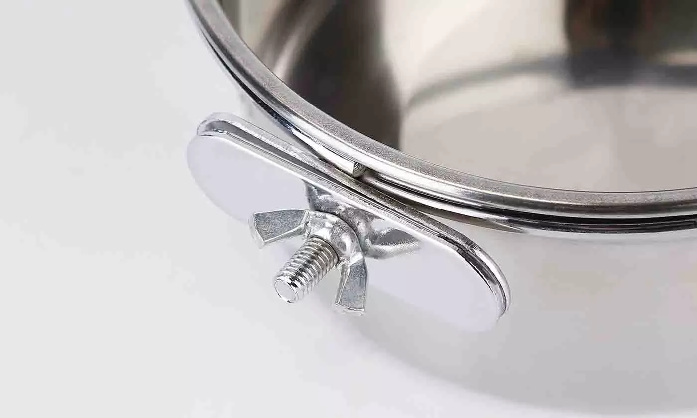 iMounTEK Stainless Steel Hanging Dog Food and Water Crate Bowl for Kennel Cages