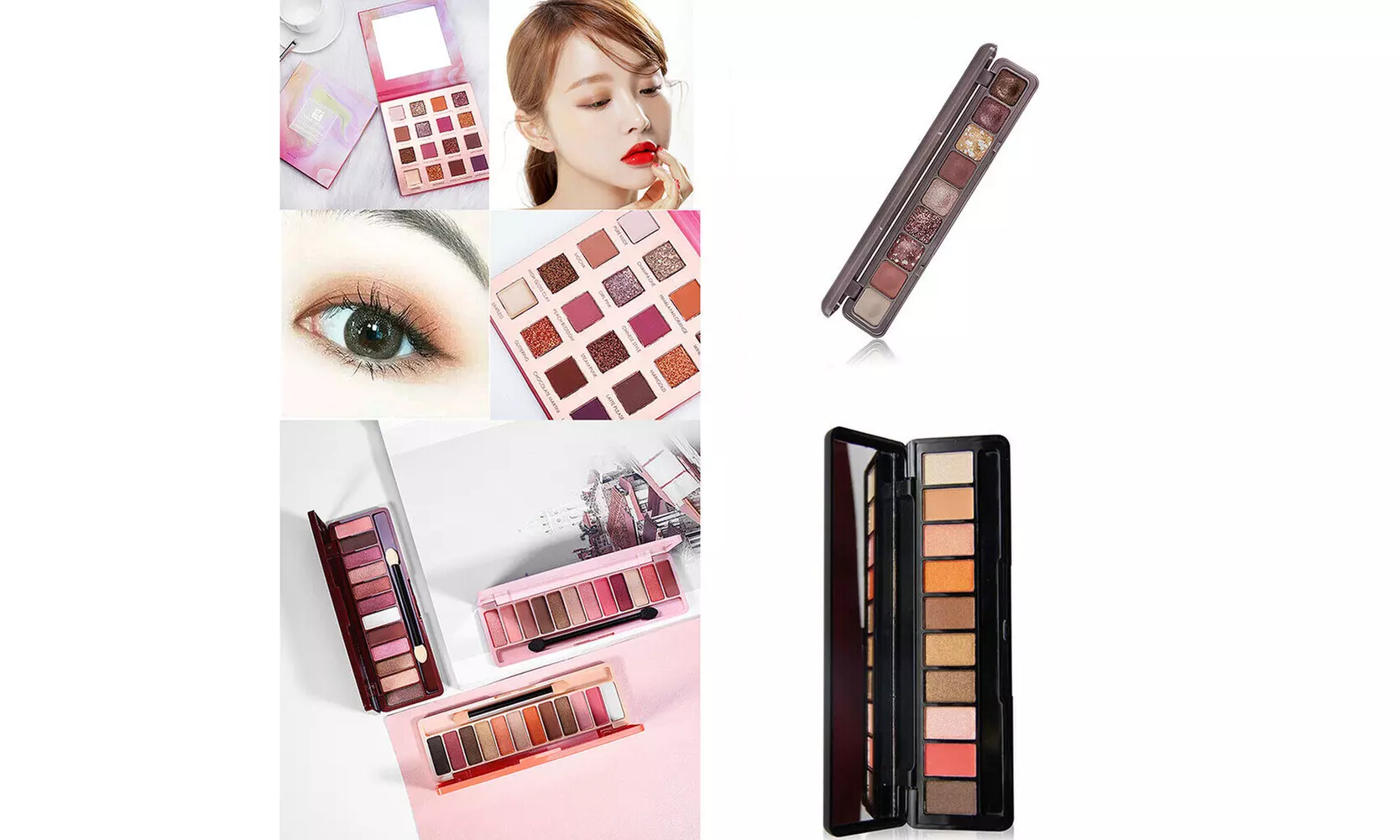 9-16 Colors Eyeshadow Palette Pigmented Shimmer Matte Glitter New Eye Shadow - Primary Image