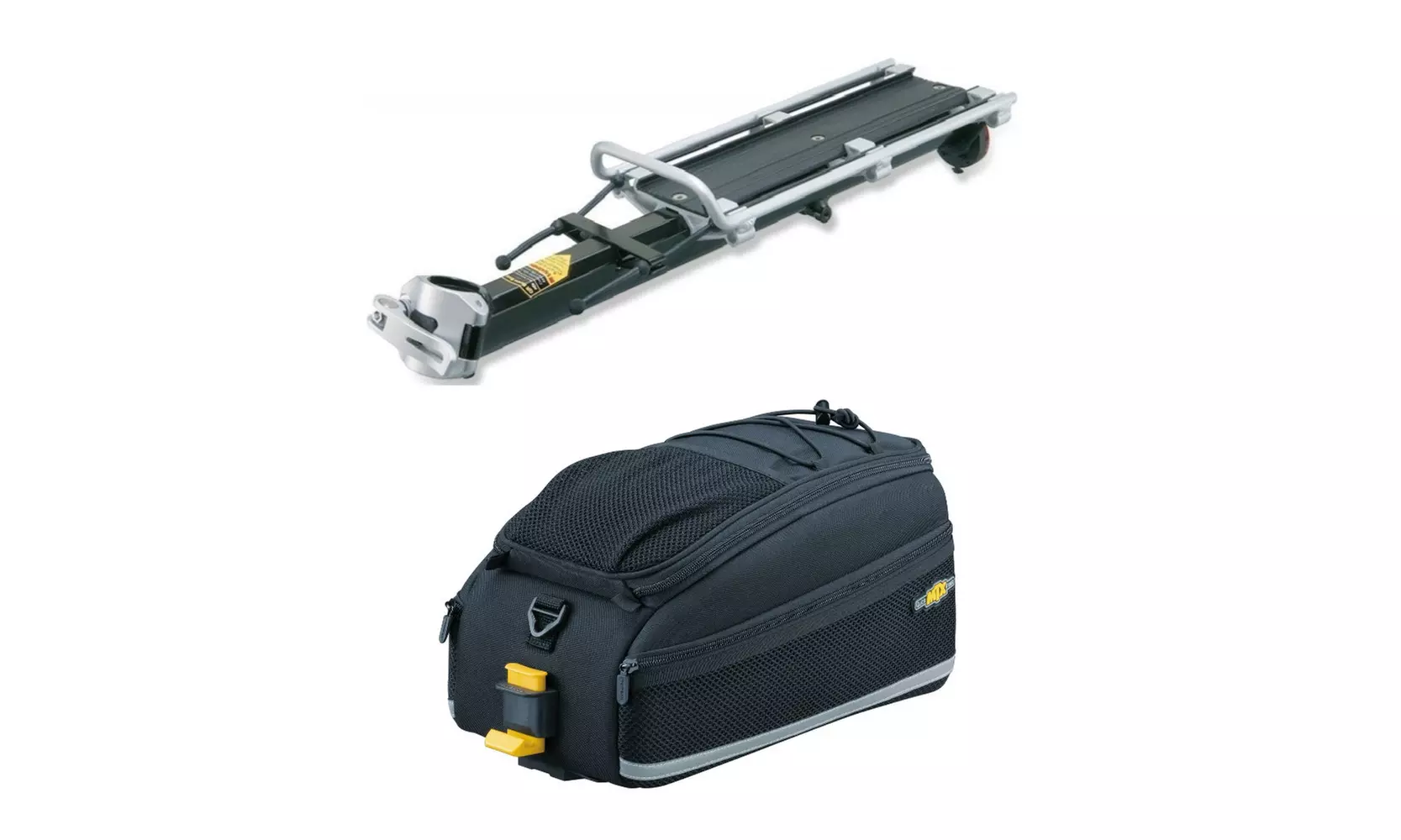 Topeak MTX BeamRack E Type Mountain Bike Rack with Rear Rack Bag - Primary Image