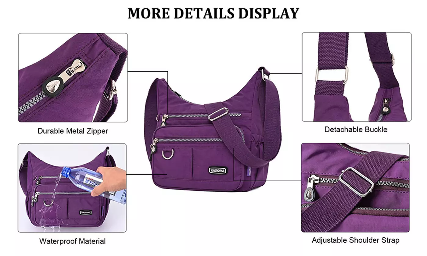 ItBelongs2U Women Nylon Waterproof Shoulder Messenger Lightweight Crossbody Bag