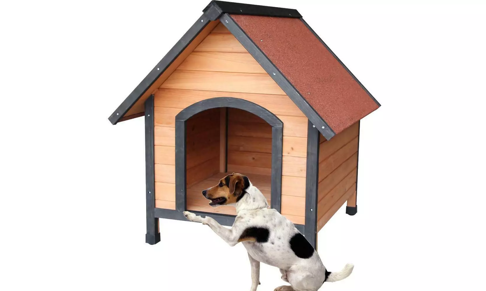 New Waterproof Large Pet Dog House Bed Wood Shelter Home Weather Winter Kennel - Image 6
