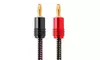 Affinity Premium 14AWG Braided Speaker Wire w Banana Plug Connector 6ft 4Pack