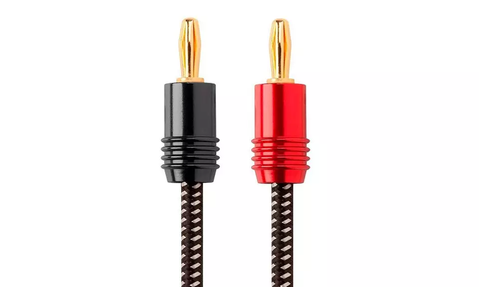 Affinity Premium 14AWG Braided Speaker Wire w Banana Plug Connector 6ft 4Pack - Primary Image