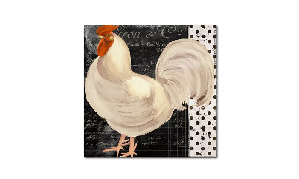 Color Bakery 'White Rooster Cafe II' Canvas Art - Primary Image