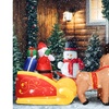 Image 6: 7 Ft Waterproof Inflatable Double Deer w/ Sled Christmas Decoration
