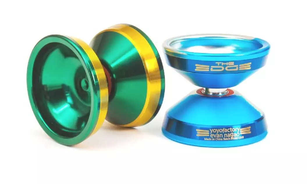 YoYoFactory Edge Yoyo Color Blue Fade with Blue Rings  - Primary Image