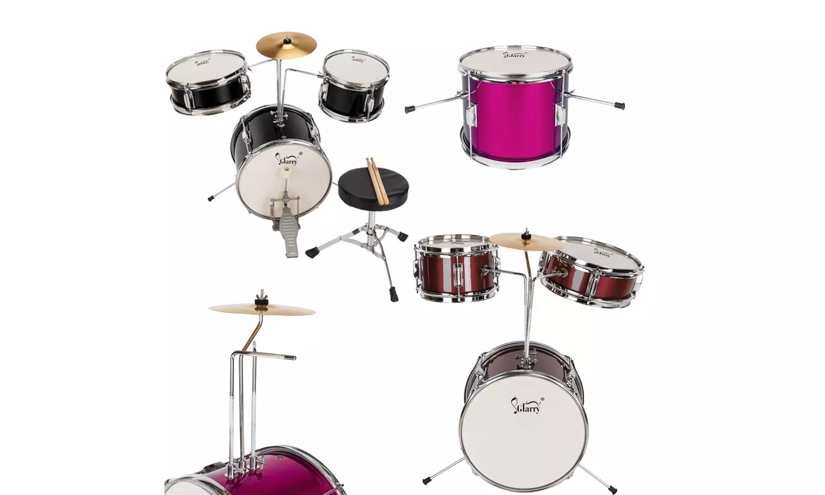 13 inch 3-Pieces Junior Junior Starter Drum Set Kids Drum Kit Multiple - Primary Image
