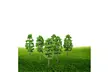 Model Trees Mini Scenery Landscape Architecture Train Railroad Trees - Second Medium