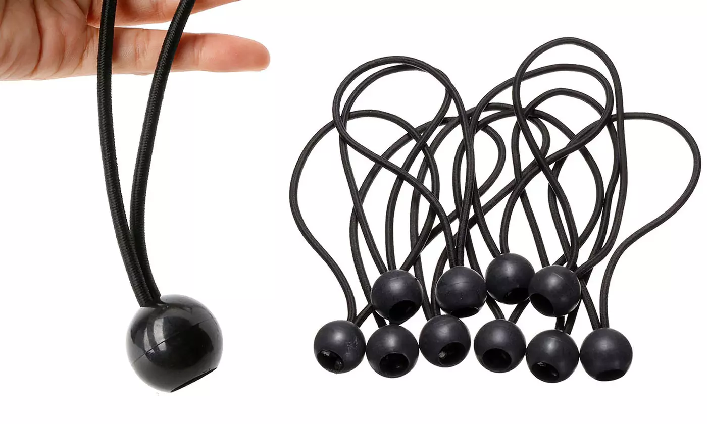 10PCS/Set Tent Elastic Bungees Ball Fixing Tie Rope Tent Binding Fixing Tool