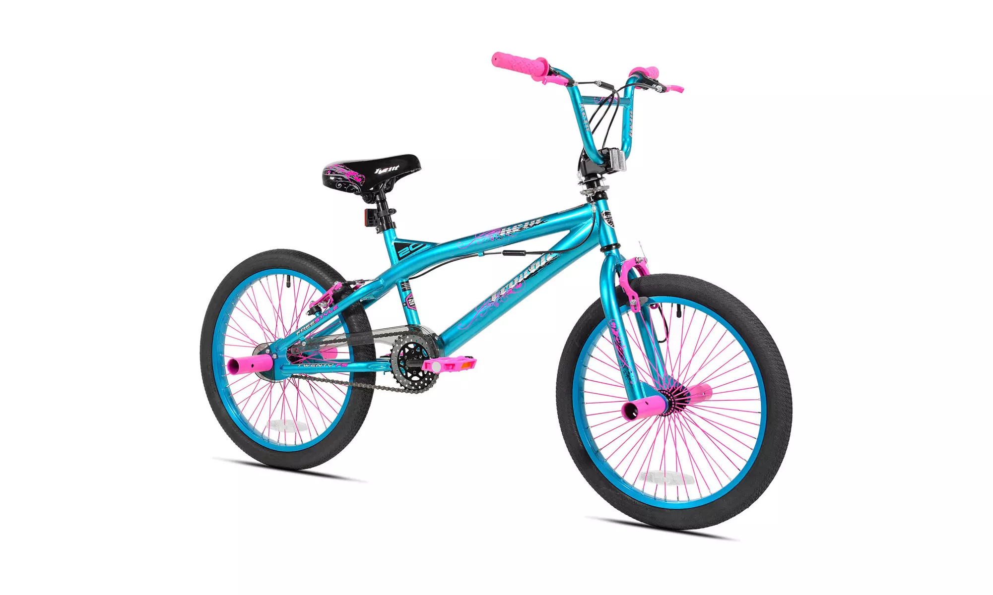 Kent 20" Trouble Girl's Bike, Aqua/Pink, For Height Sizes 4'2" and Up - Primary Image