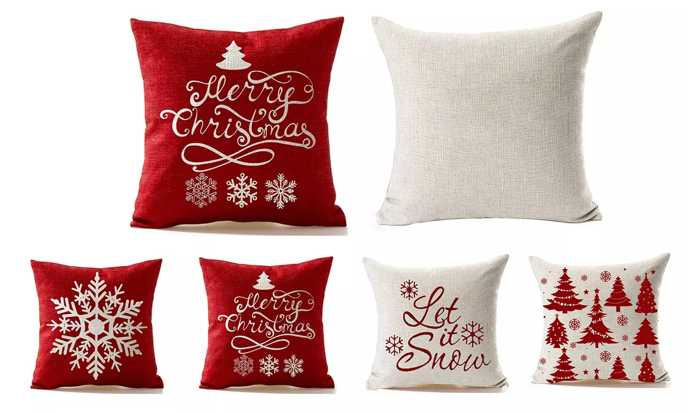 Christmas Santa Pillow Case Sofa Throw Cushion Cover Home Decor - Primary Image
