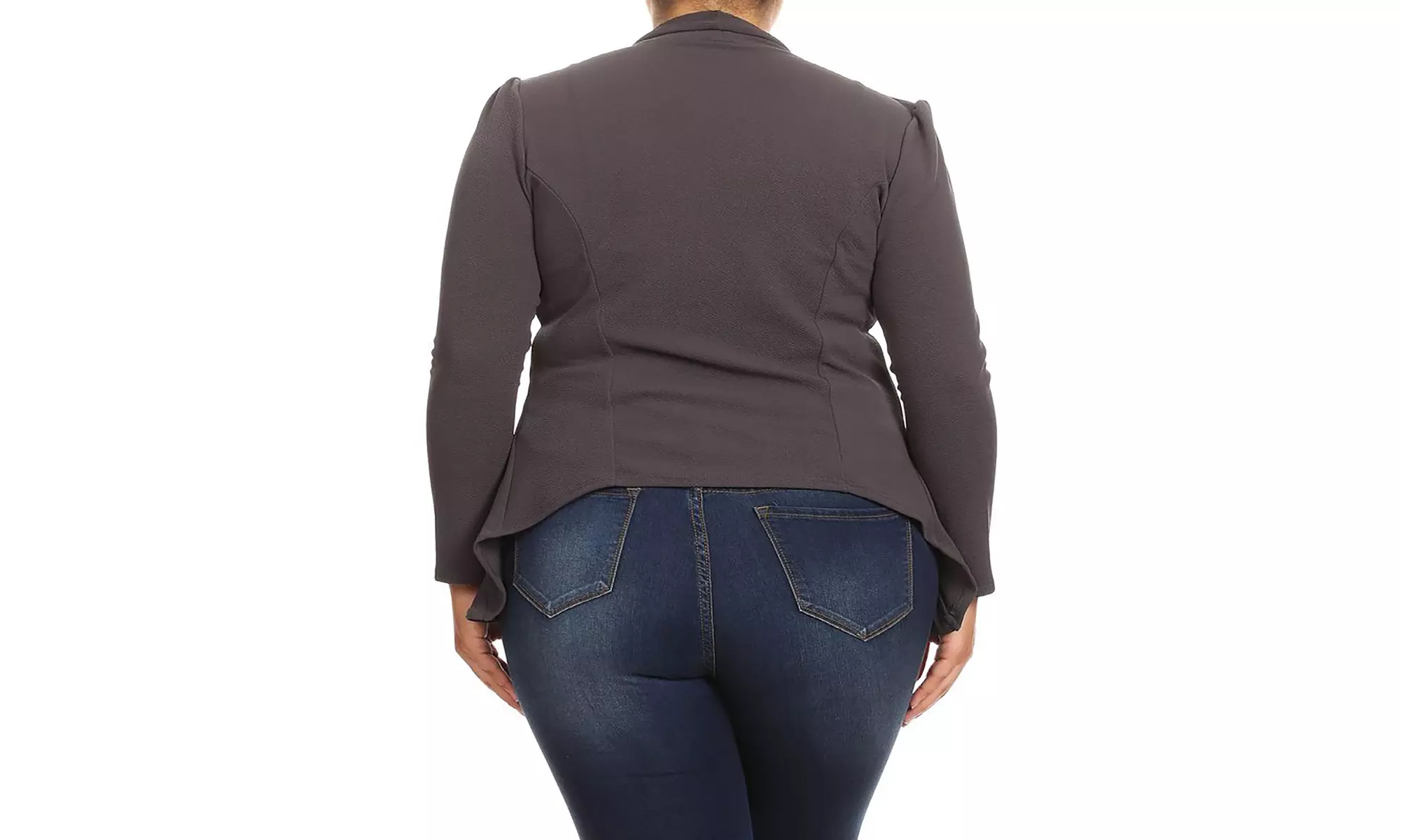 MOA Collection Womens Open Front Blazer with Plus Size