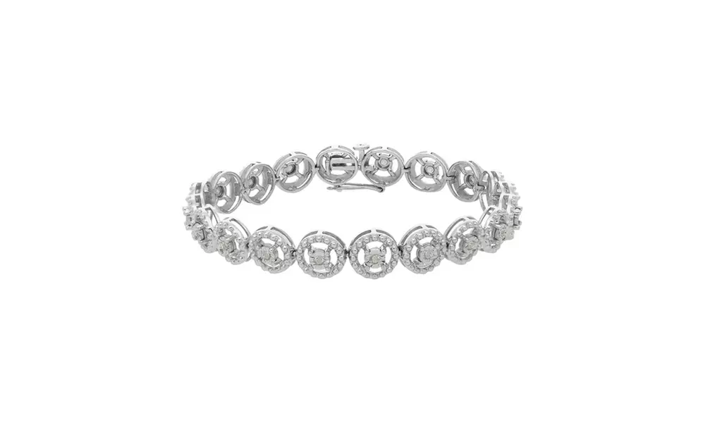 Sterling Silver & Genuine Diamond Bracelet Collection