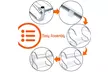 Home Basics Dish Drainer Drying Rack - Second Medium