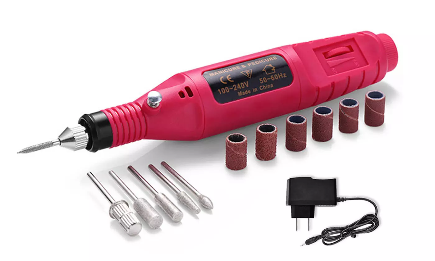 Electric Nail Drill Nail Art Care File Manicure Pedicure Kit Acrylic Gel Remover - Primary Image