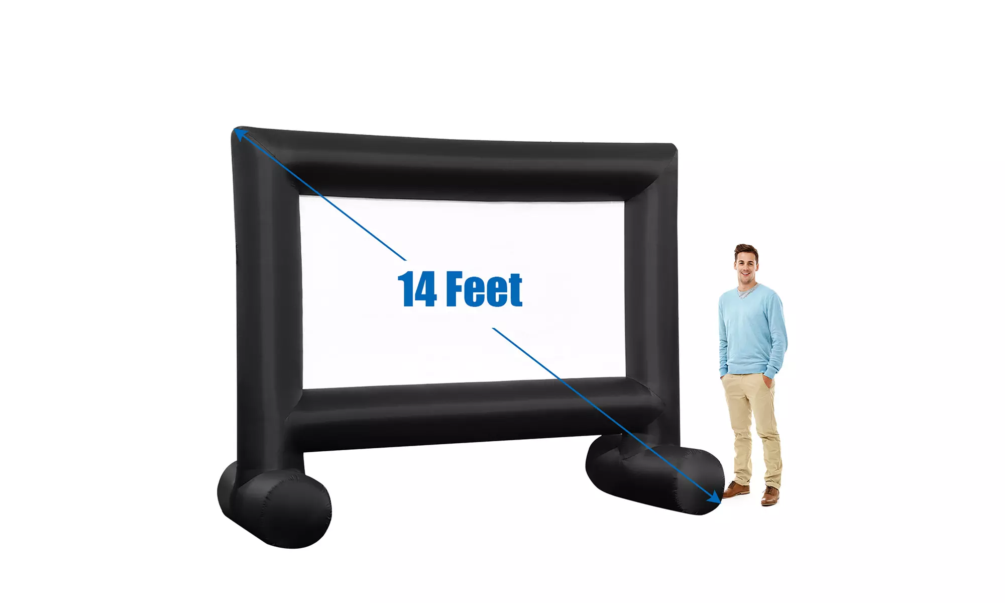 Costway Inflatable Movie Projector Screen Projection Outdoor Home Theater - Primary Image