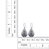 Image 3: Plain Sterling Silver Dangle Earrings For Girls & Womens By Orchid Jewelry