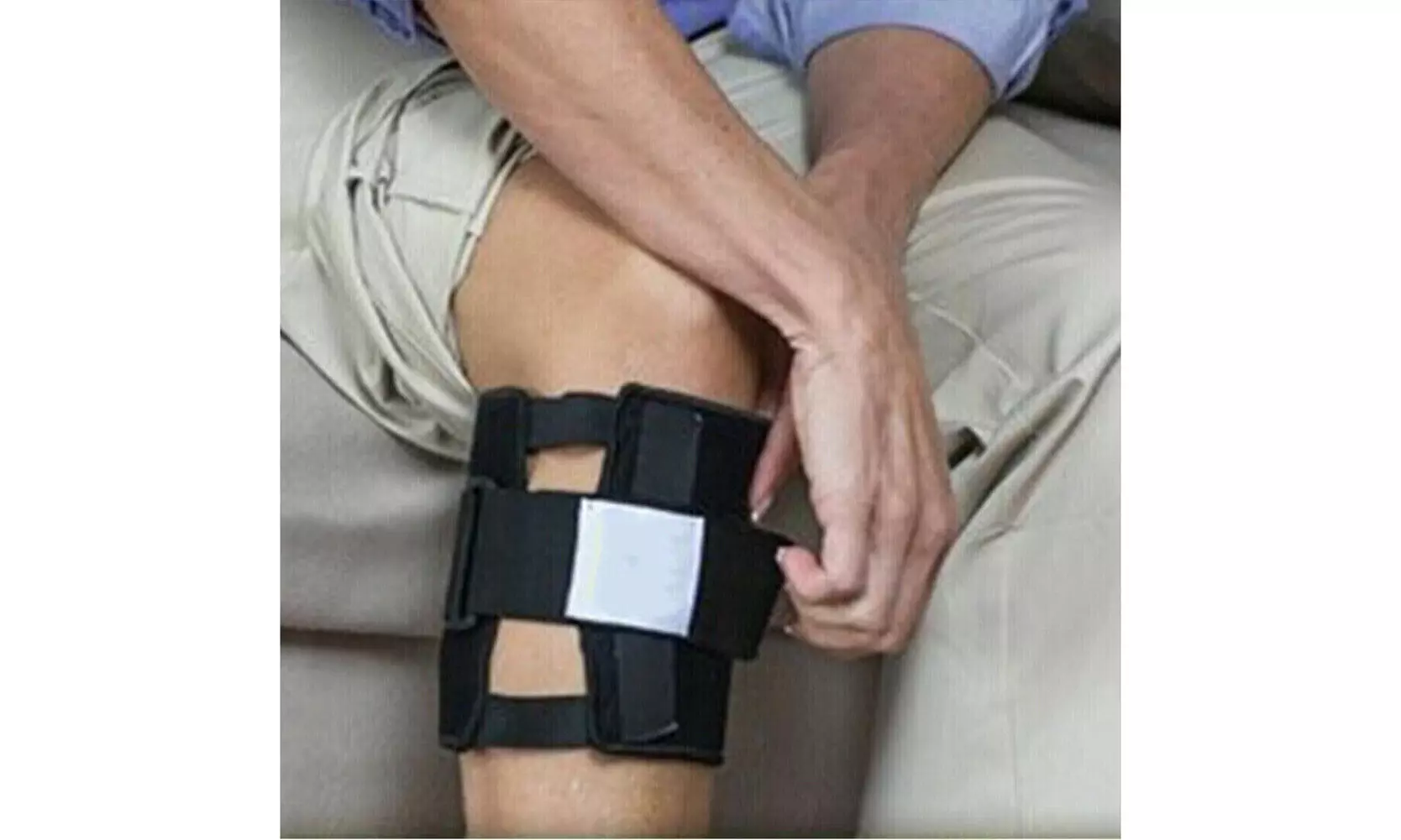 US 1-2 Pairs Pressure Point Knee Brace Pain Relief Leg Sciatica Acupressure Wrap