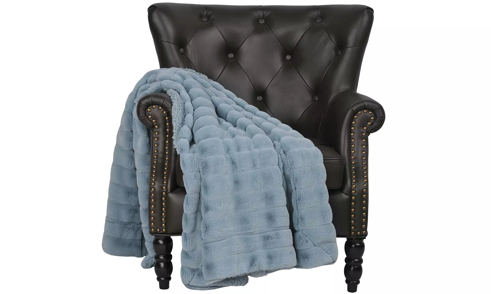 Bluff City Bedding Sherpa Micro Mink Reversible 60 x 80 Throw Blankets 8 Colors