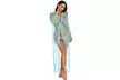 Lingerie for Women Sexy Long Lace Dress Sheer Gown See Through Kimono Robe - Second Medium