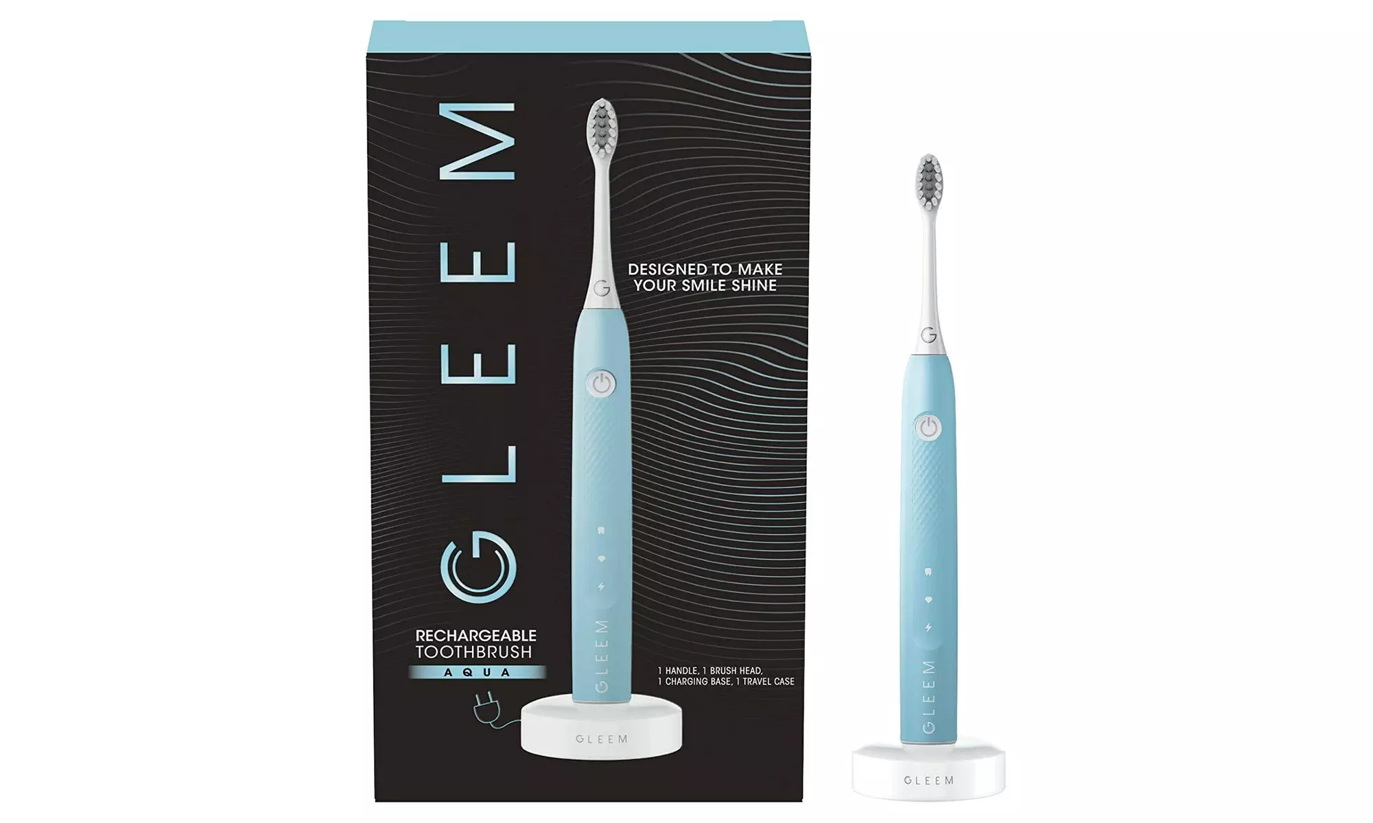 Gleem Rechargeable Electric Toothbrush teeth with sonic bristle vibrations - Primary Image