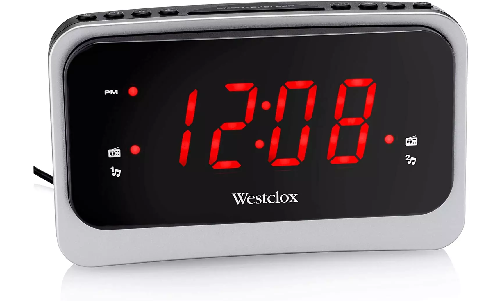 1.4-Inch Red LED Clock Radio with Nature Sounds - Second Medium
