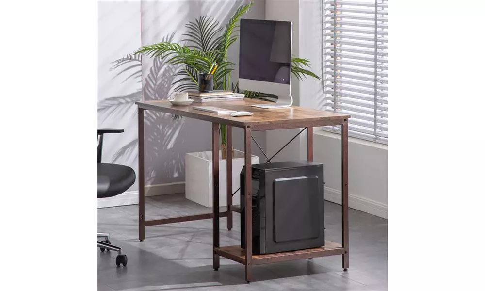 Industrial Style Three Layers Table Black Walnut Color - Second Medium