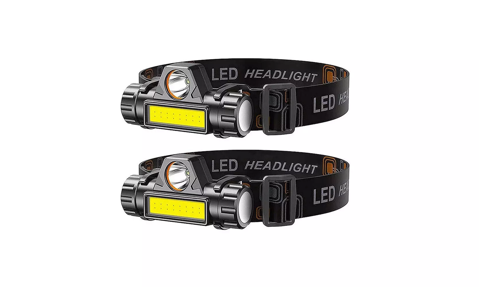 US 2-4Pack Waterproof LED Headlamp Flashlight USB Rechargeable Headlight Camping - Primary Image