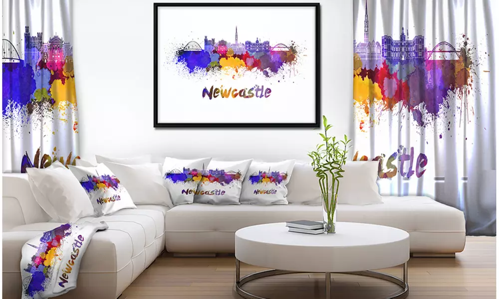 Newcastle Skyline - Cityscape Framed Canvas Art Print - Primary Image