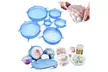 6PCS Stretch Reusable Silicone Bowl Wraps Food Saver Cover Seal Insta Lids - Second Medium