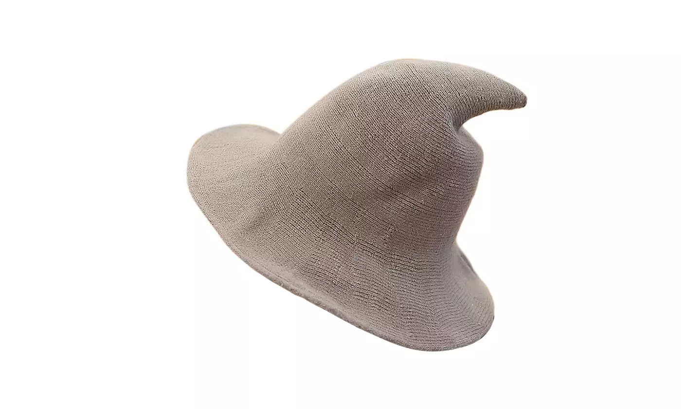 Women Winter Warm Knitted Wool Witch Hat Cap