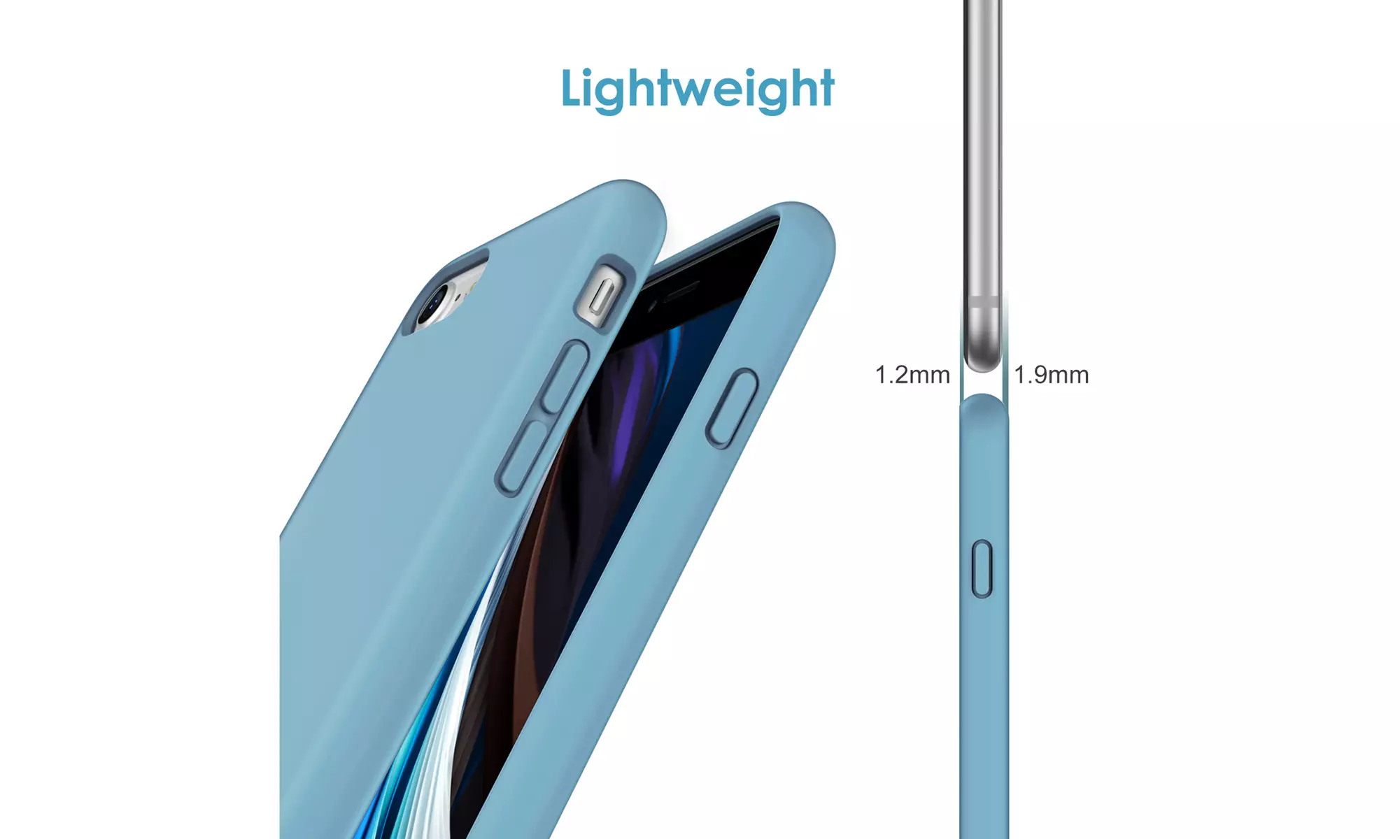 Silicone Case for iPhone 7/8, iPhone SE 3/2, Silky-Soft Touch Shockproof Case